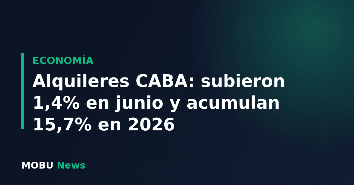 Alquileres CABA: subieron 1,4% en junio y acumulan 15,7% en 2026
