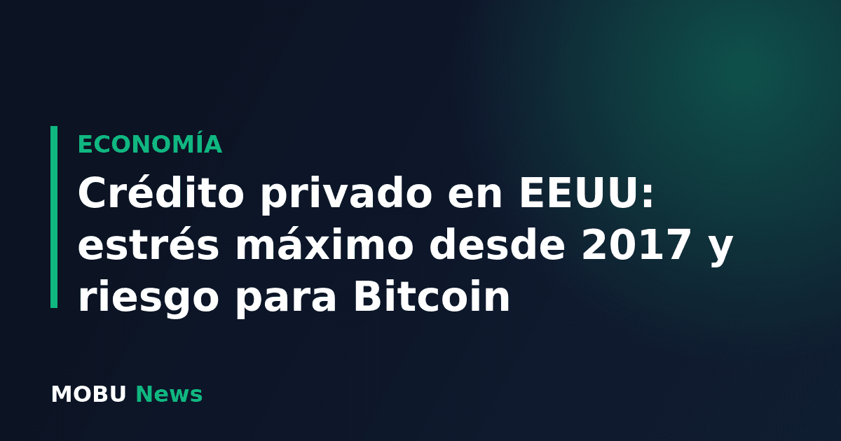 Crédito privado en EEUU: estrés máximo desde 2017 y riesgo para Bitcoin