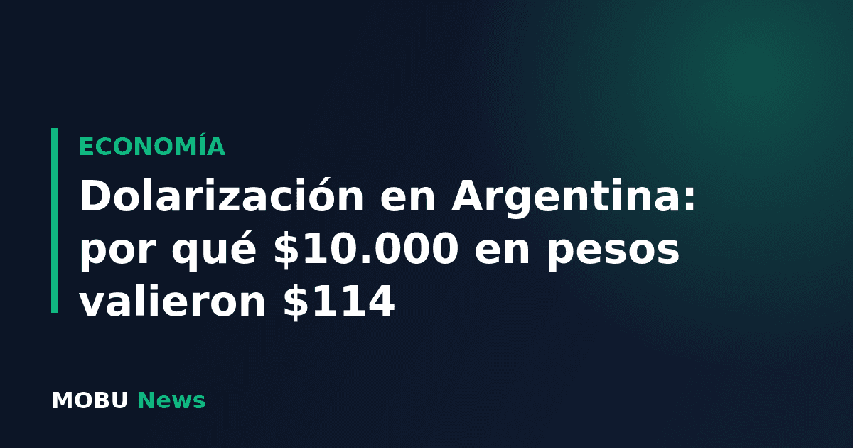 Dolarización en Argentina: por qué $10.000 en pesos valieron $114