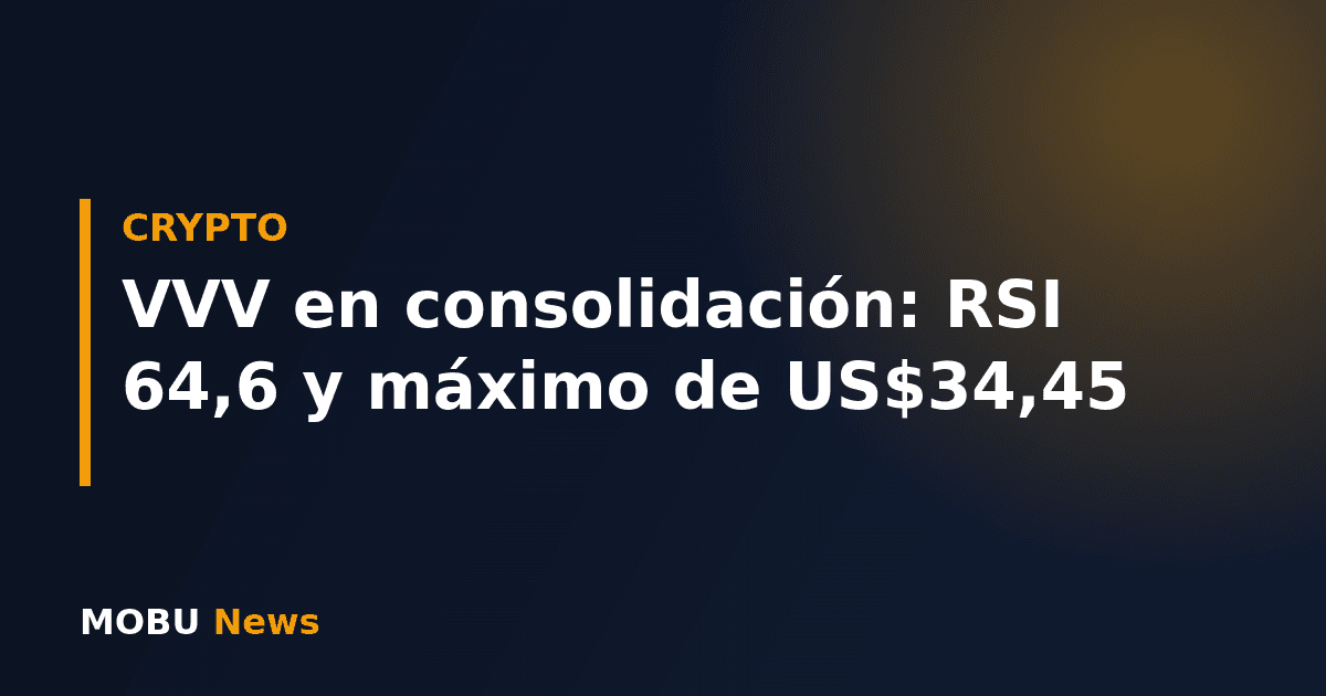 VVV en consolidación: RSI 64,6 y máximo de US$34,45