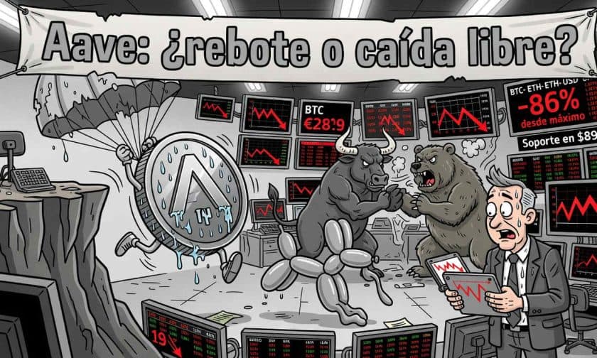 Aave cae a US$ 89,22: análisis técnico y perspectivas