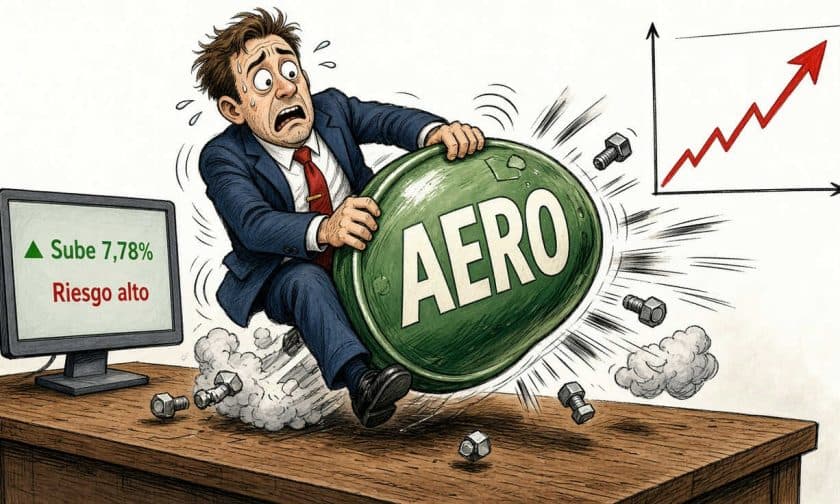 AERO sube 7,78% y pone a prueba resistencia clave