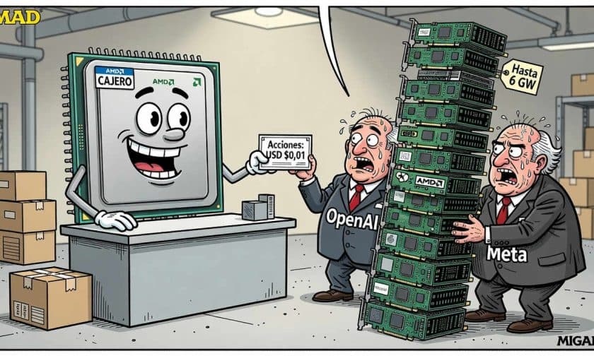AMD ofrece 320 millones de acciones a OpenAI y Meta por US$ 0,01