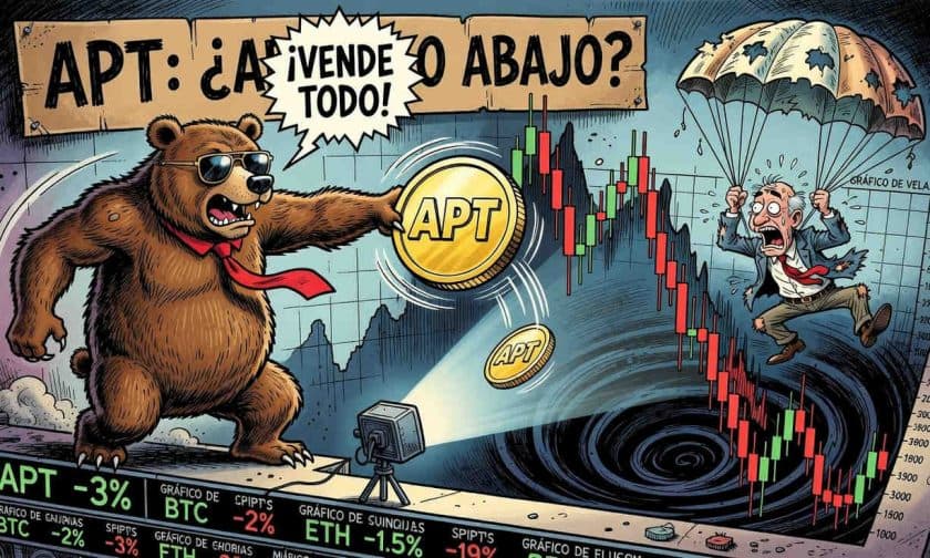 Aptos cae 3% y pierde soporte clave con baja liquidez