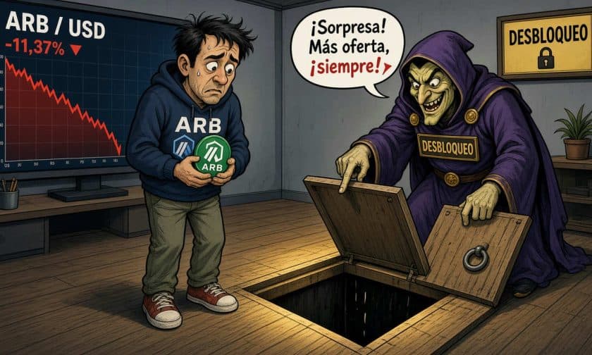 ARB cae 7,65%: desbloqueo de tokens eleva presión