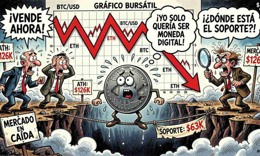 Bitcoin cae 1%: soportes críticos en USD $63.300 el 11 de agosto