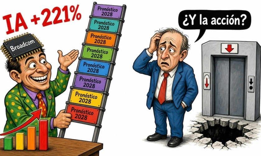 Broadcom eleva proyección de IA a US$ 58.000M: acción cae 29%