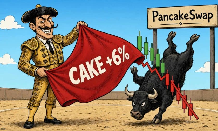 CAKE sube 6,27%: PancakeSwap dispara volumen a US$144,5M