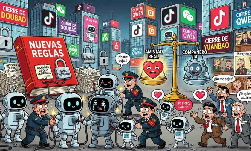 China cierra bots de compañía: ByteDance y Alibaba se ajustan a nuevas reglas
