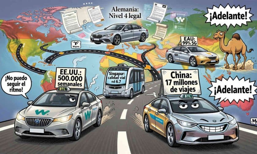 Coches autónomos: China domina con 17M viajes en 2026