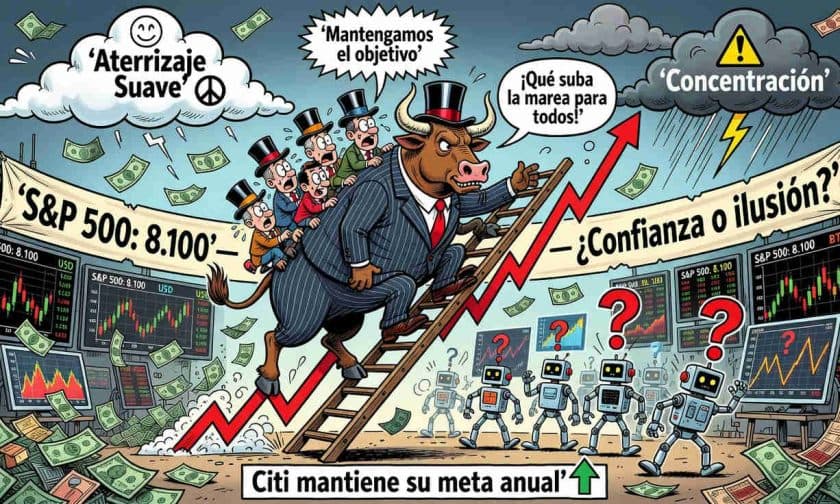 S&P 500: Citi mantiene meta de 8.100 pese a dudas sobre IA