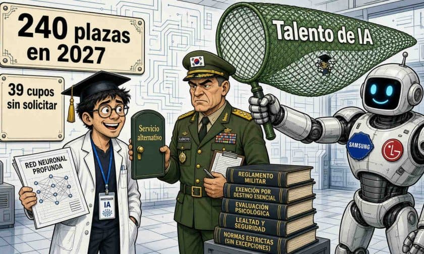 Servicio militar alternativo en IA: Corea del Sur abre 240 plazas desde 2027