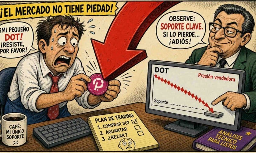 DOT cae 7,72% y pone a prueba soportes clave