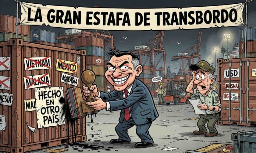 Transbordo ilegal chino: Trump acusa evasión de aranceles por US$75.000M