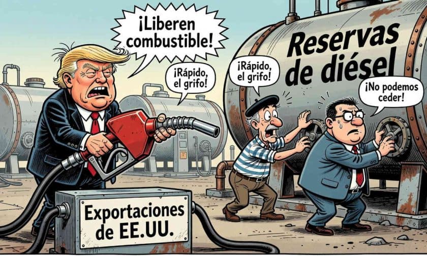 EE.UU. amenaza veto a exportaciones si Francia y Alemania no liberan diésel