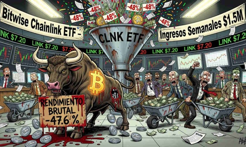 ETF Chainlink cae 48% pero atrae $1,5M semanales