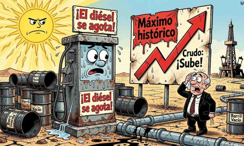Escasez de diésel presiona crudo: riesgo de máximo histórico