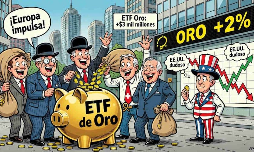 ETF de oro: USD 3.000 millones en julio revierten salidas