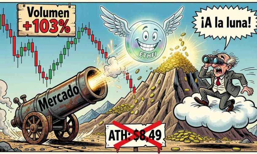 Ether.fi sube 12% en agosto: volumen dispara y rompe resistencias técnicas