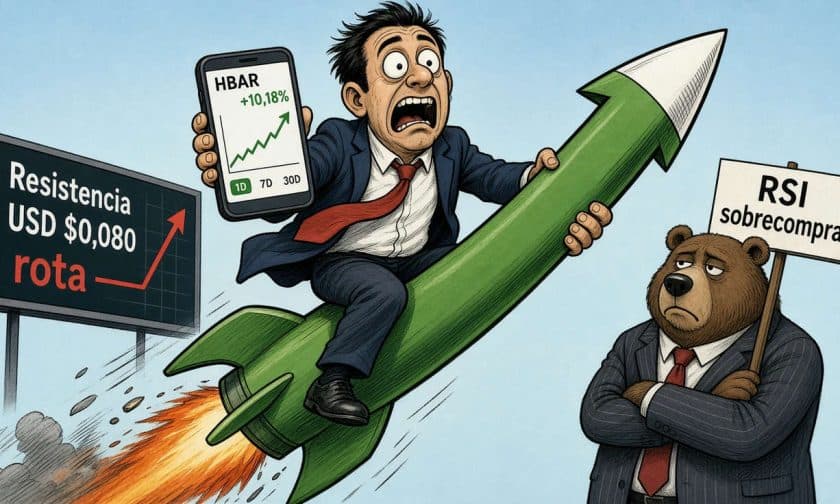 HBAR sube 10,18% y rompe resistencia de USD $0,080