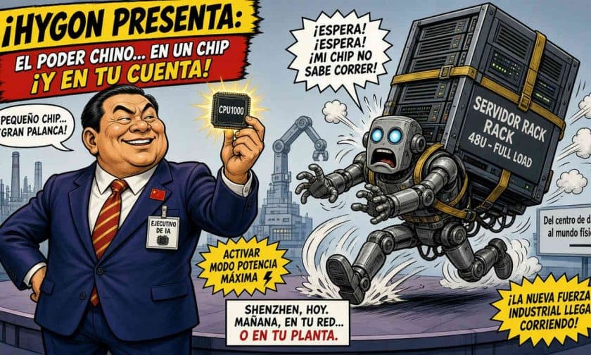 Hygon lanza chip CPU1000 para IA en robots y manufactura
