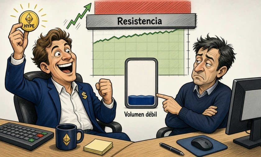 HYPE 5 de octubre: rebote moderado sin confirmación de volumen