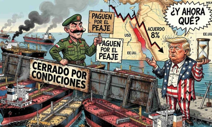 Estrecho de Ormuz cerrado: acuerdo Irán-EE.UU. cae a 8% de probabilidad