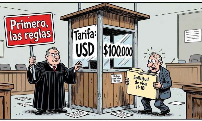 Juez bloquea tarifa de USD $100.000 para visas H-1B