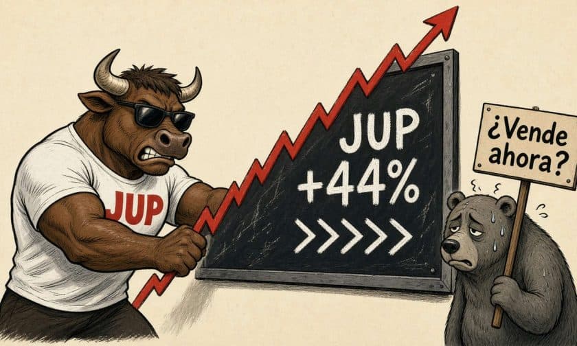 JUP sube 44% en un mes y toca máximos trimestrales