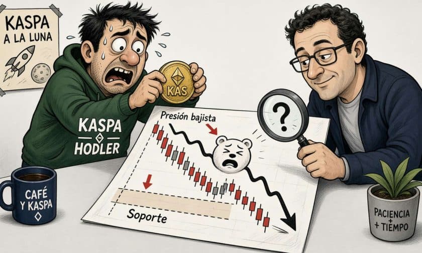Kaspa cae 7,98%: qué vigilar en soportes técnicos