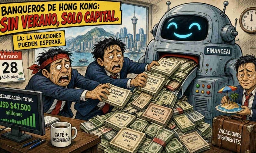 Hong Kong rompe récord: US$ 47.500 millones en operaciones de IA