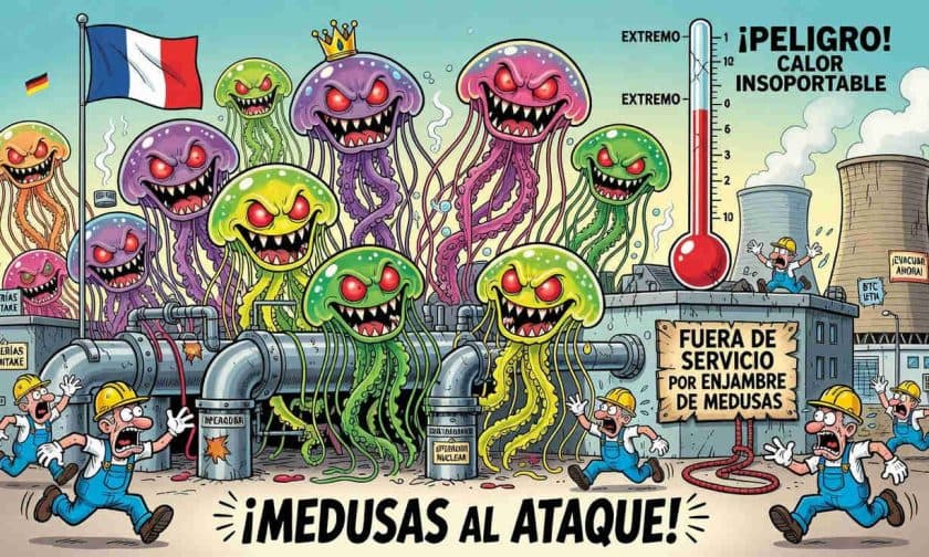 Invasión de medusas desactiva 3,2 GW nucleares en Francia