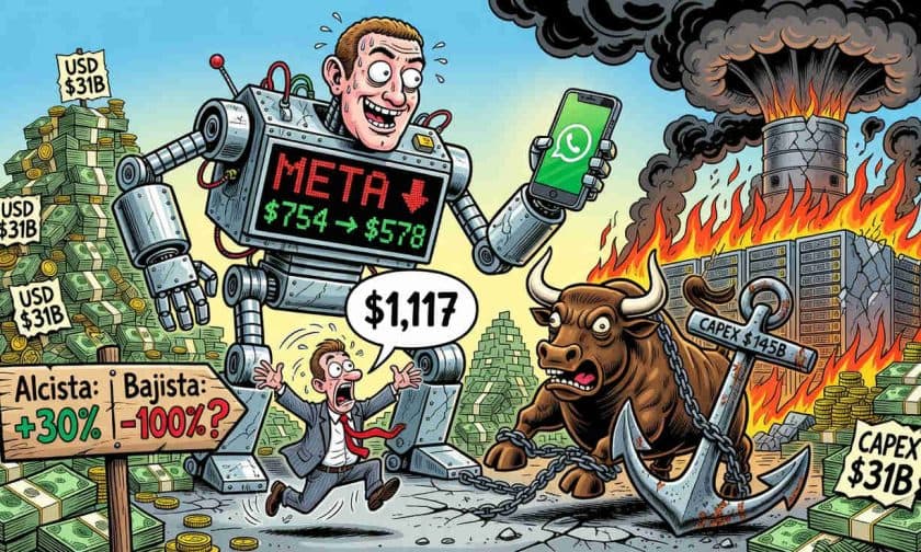 Meta cotiza 26% bajo objetivo: Wall Street ve 30% de alza
