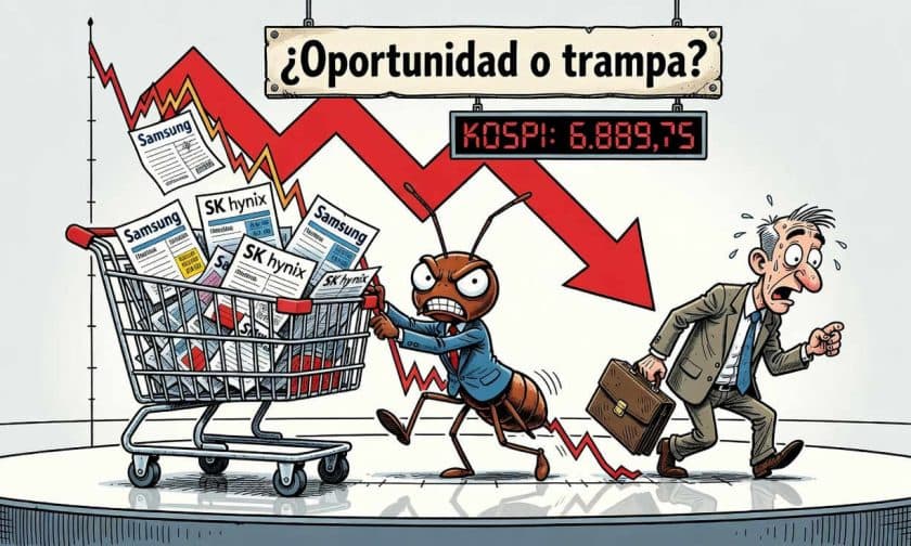Bolsa de Corea: minoristas compran USD $1.600M mientras KOSPI cae