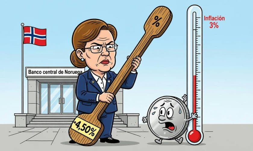 Norges Bank sube tasa a 4,50% y advierte nuevo alza si inflación persiste