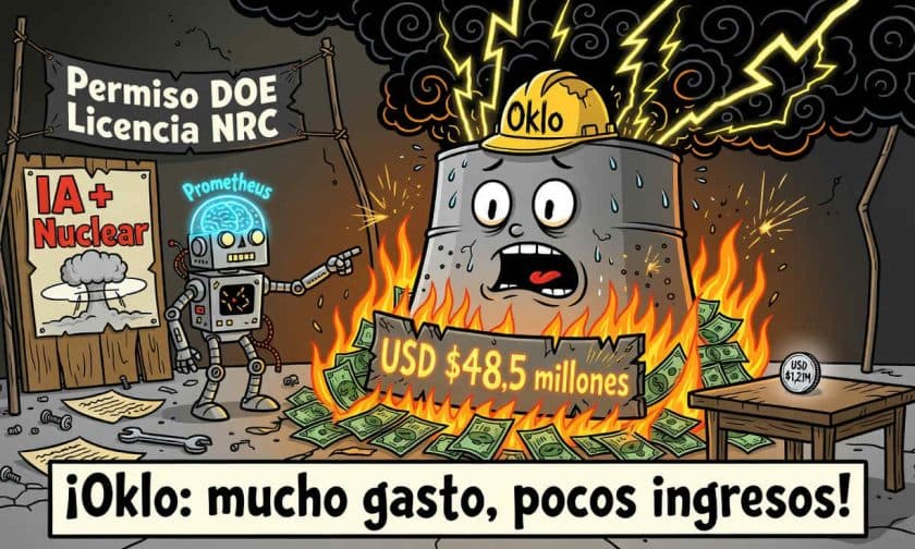 Oklo pierde USD 48,5 millones en Q2 2026 mientras ingresos despegan