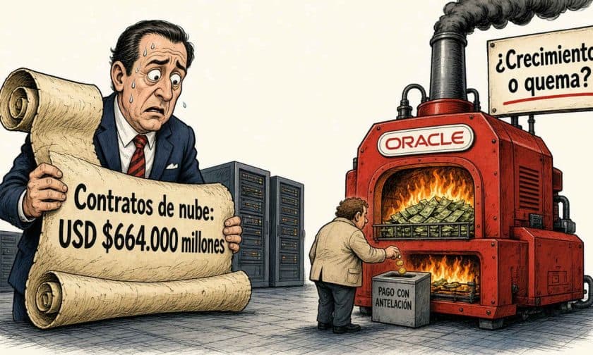 Oracle: backlog de US$ 664.000M vs. flujo de caja negativo