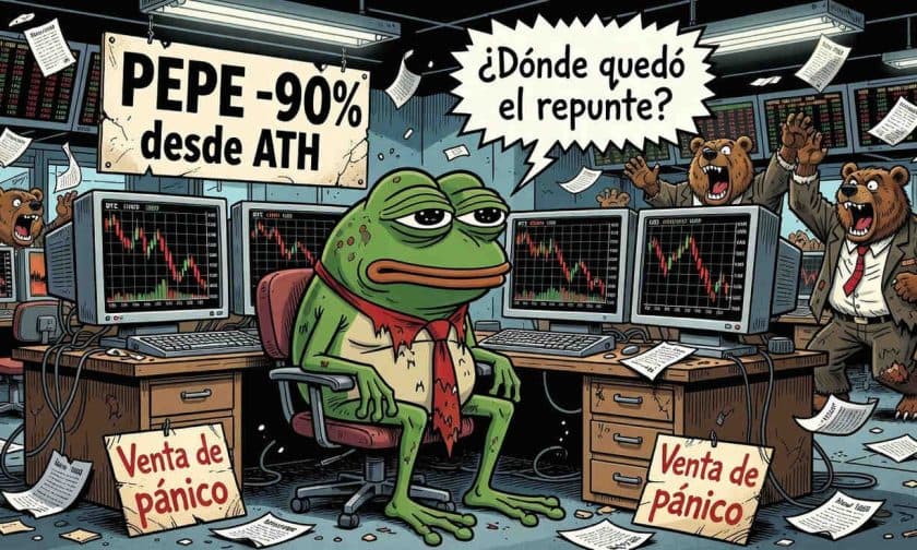PEPE cae 4,89% y pierde soporte en USD $0,0000028
