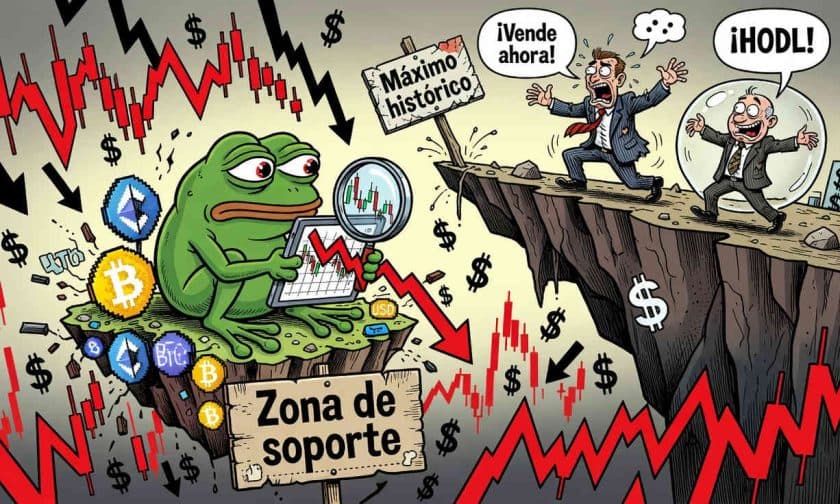 PEPE cae 89%: análisis técnico del soporte en SMA-200