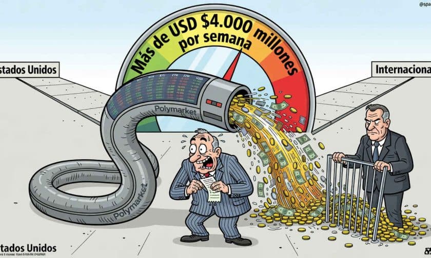 Polymarket supera USD 4.000 millones semanales en 2026