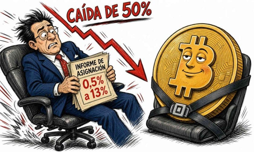 Instituciones mantienen exposición cripto tras caída de 50% de Bitcoin