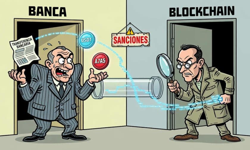 Red A7 movió US$ 6.900 millones entre bancos y criptomonedas