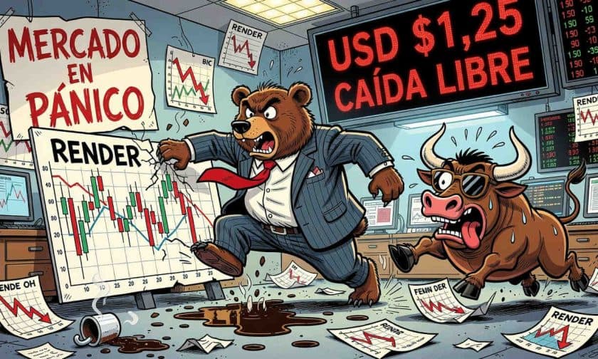 RENDER cae a USD $1,25: análisis de la caída del 2,11%