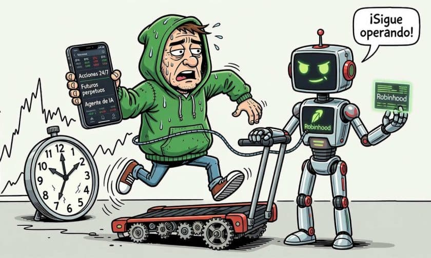 Robinhood lanza trading 24/7 y futuros cripto con apalancamiento 10:1