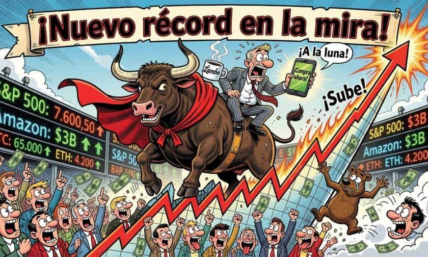 S&P 500 a 9 puntos del récord: Amazon supera 3 billones