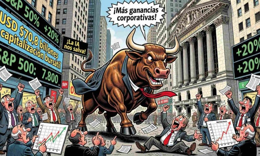 S&P 500 supera 7.800 puntos: capitalización récord de USD $70,8 billones