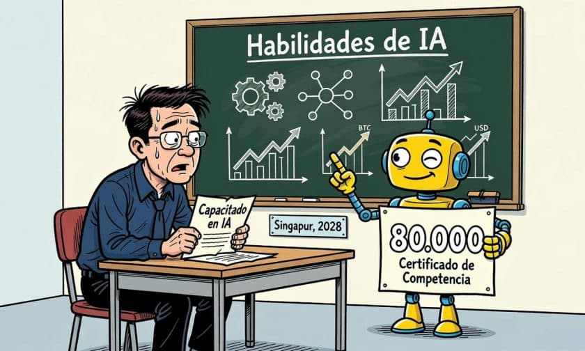 Singapur capacitará 80.000 trabajadores financieros en IA antes de 2028