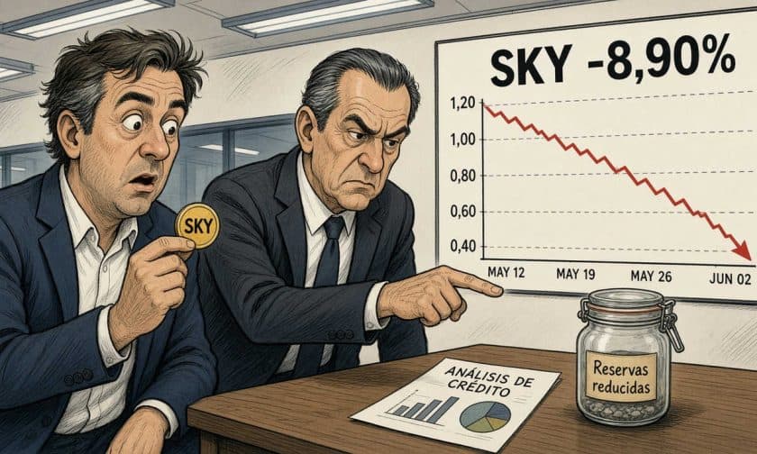 SKY cae 8,90% el 8 de octubre: Moody's advierte sobre reservas