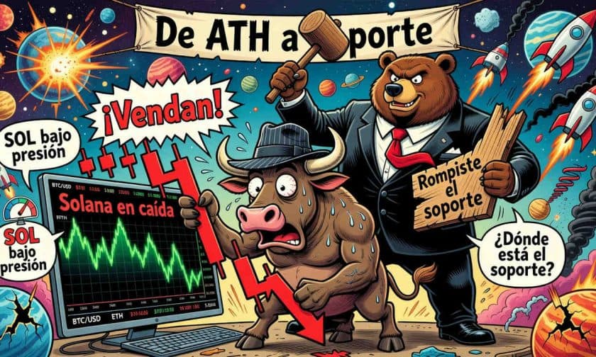 Solana cae a mínimos de 14 meses: USD $72,52