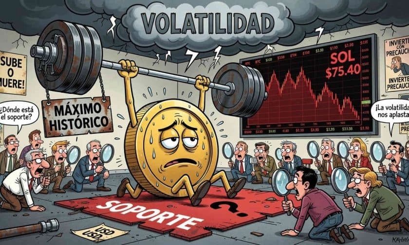 Solana a US$75,40: consolidación lateral en mercado cripto cauteloso